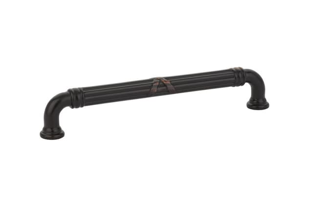 Emtek Ribbon & Reed Estate Pull, 6"CC, Oil Rubbed Bronze - 86286US10B