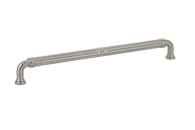 Emtek Ribbon & Reed Estate Pull, 10"CC, Satin Nickel - 86287US15