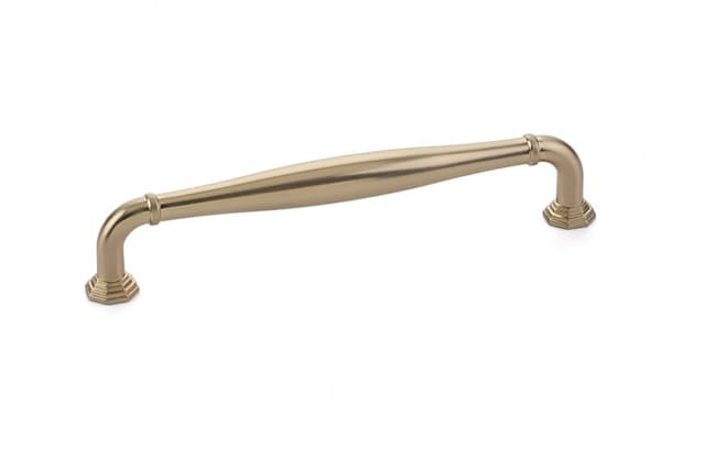 Emtek Transitional Heritage Blythe Pull, 6"CC, Satin Brass - 86473US4