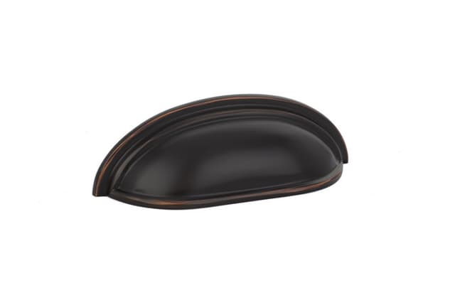 Emtek Traditonal Cup Pull, 3"CC, Oil Rubbed Bronze - 86123US10B