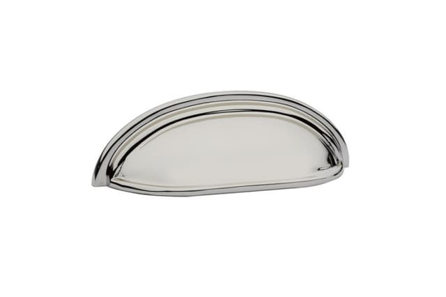 Emtek Traditonal Cup Pull, 3"CC, Polished Nickel - 86123US14