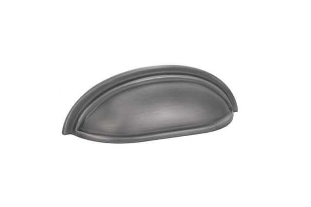 Emtek Traditonal Cup Pull, 3"CC, Pewter - 86123US15A