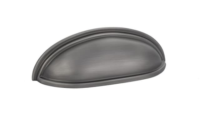 Emtek Traditional Cup Pull, 4"CC, Pewter - 86173US15A