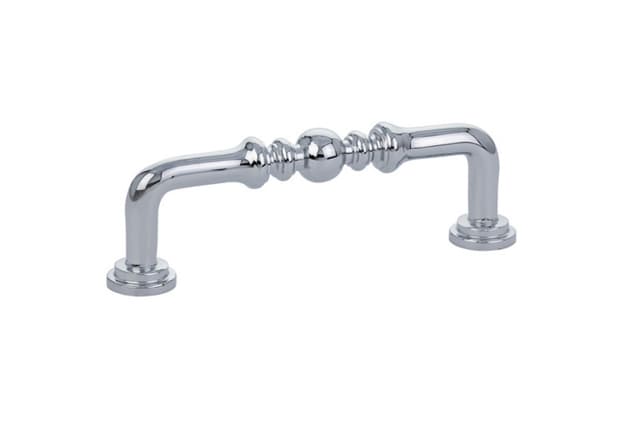 Emtek Traditional Spindle Pull, 3-1/2"CC, Polished Chrome - 86129US26