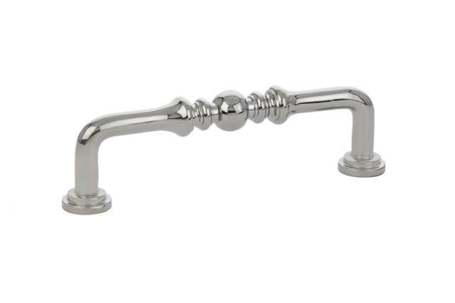 Emtek Traditional Spindle Pull, 4"CC, Polished Nickel - 86130US14
