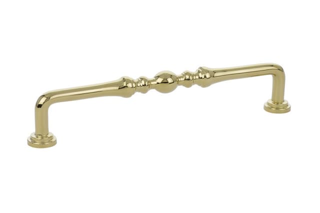 Emtek Traditonal Spindle Pull, 6"CC, Polished Brass - 86248US3