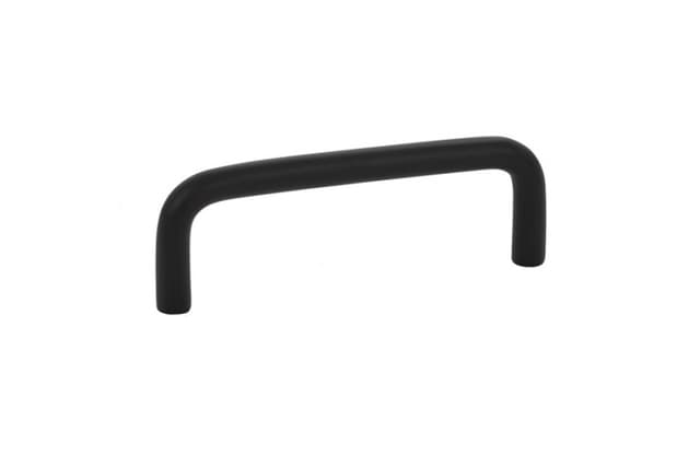 Emtek Traditional Wire Pull, 3-1/2"CC, Flat Black - 86132US19