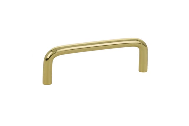 Emtek Traditional Wire Pull, 3-1/2"CC, Polished Brass - 86132US3