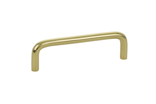 Emtek Traditional Wire Pull, 4"CC, Polished Brass - 86133US3