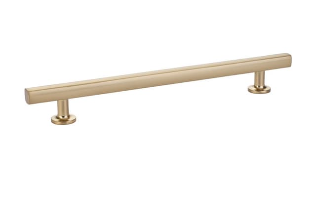 Emtek Urban Modern Freestone Pull, 8"CC, Satin Brass - 86456US4