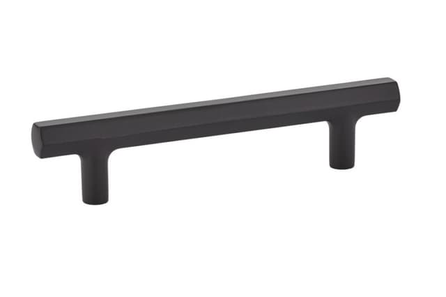 Emtek Urban Modern Mod Hex Pull, 4"CC, Flat Black - 86460US19