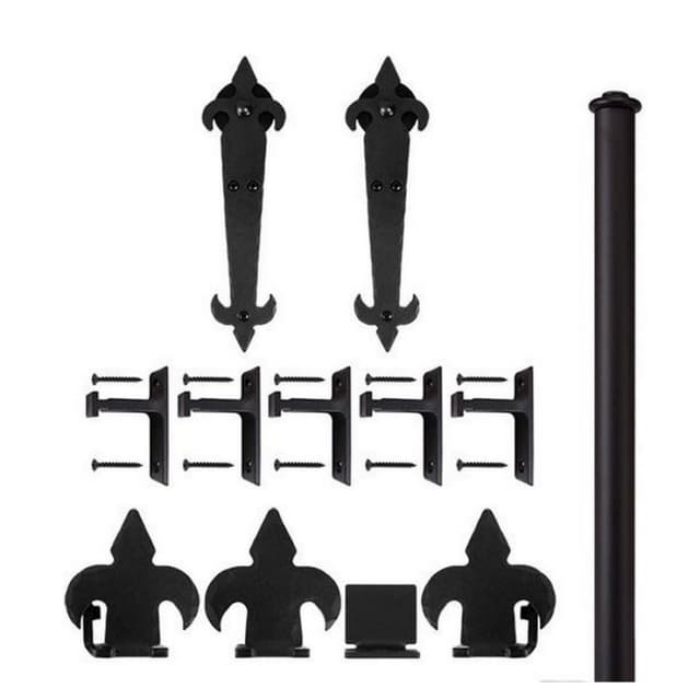 Fleur-de-Lis Strap Hardware Kit with Rail, Quiet Glide