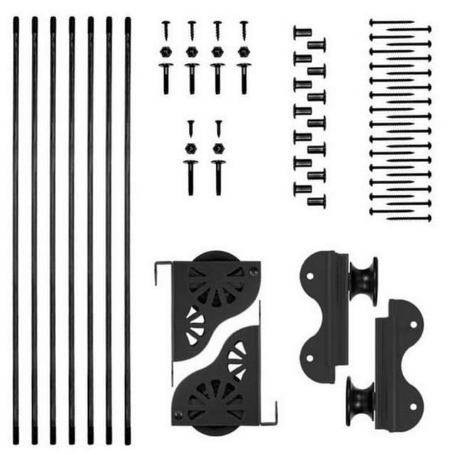 Rolling Hook Ladder Hardware Kit with Brake, Quiet Glide