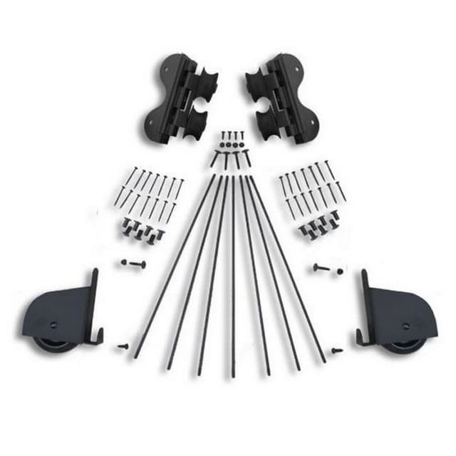 Contemporary Swivel Rolling Hardware Kit, Quiet Glide