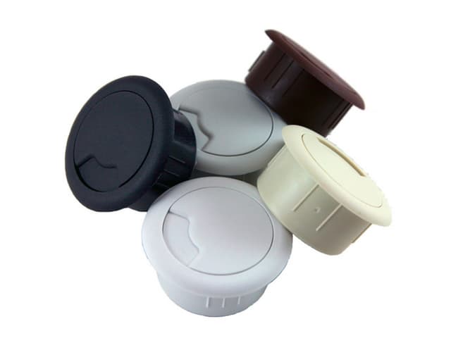 Custom Accents CPF-25 Round Three Piece, Plastic Wire Grommets