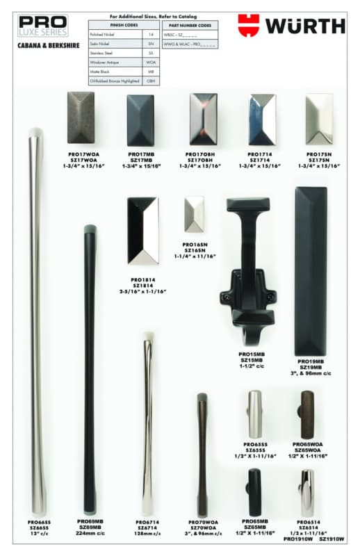 PRO LUXE Series Canaba / Berkshire Collection Display Board