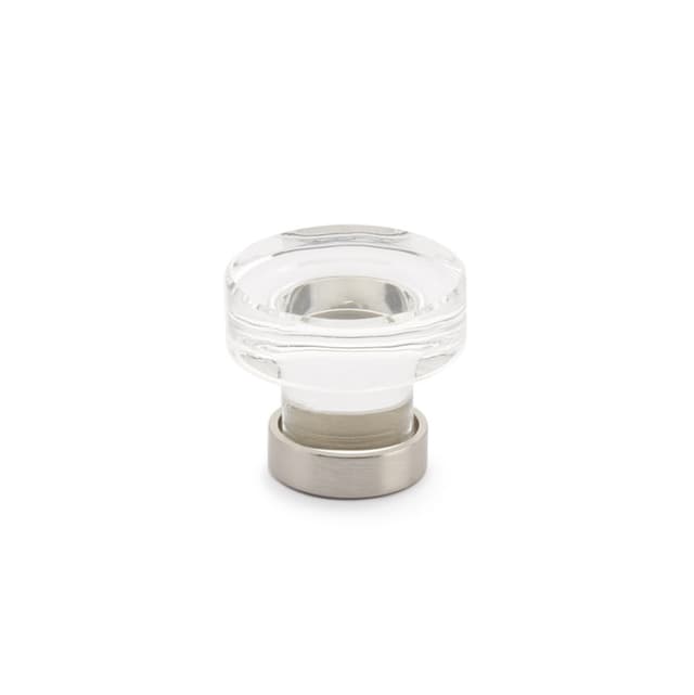 Emtek Grayson Glass Knob, 1-1/4" Diameter, Glass/Satin Nickel - 86569US15