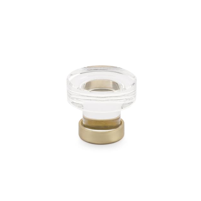Emtek Grayson Glass Knob, 1-1/4" Diameter, Glass/Satin Brass - 86569US4