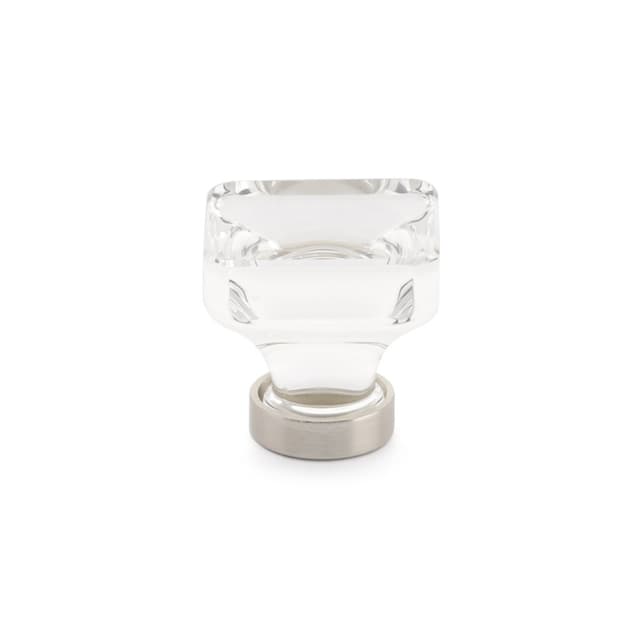 Emtek Lido Glass Knob, 1-3/8" Diameter, Glass/Satin Nickel - 86403US15