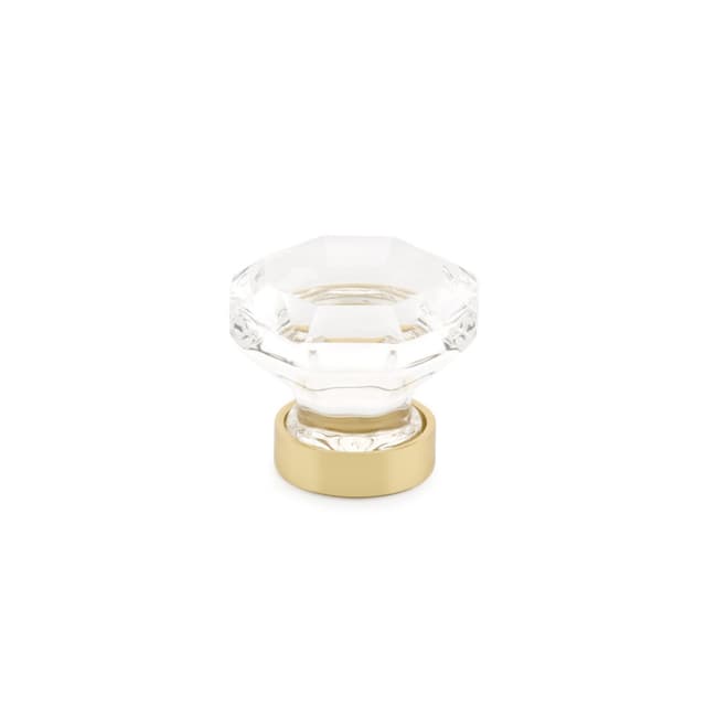 Emtek Old Town Glass Cabinet Knob, 1-1/4" Diameter, Polished Brass - 86011US3