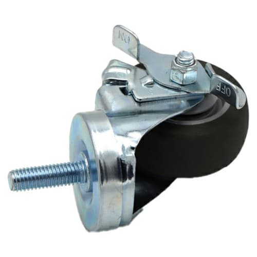 CLM Series Threaded Stem Mount Thermoplastic Caster, DH Caster