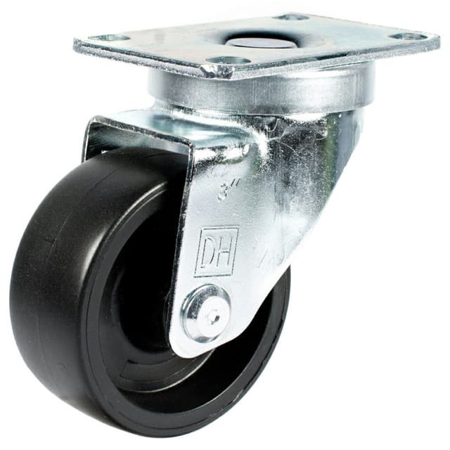 CLM Series Plate Mount Polyolefin Swivel Caster, DH Casters