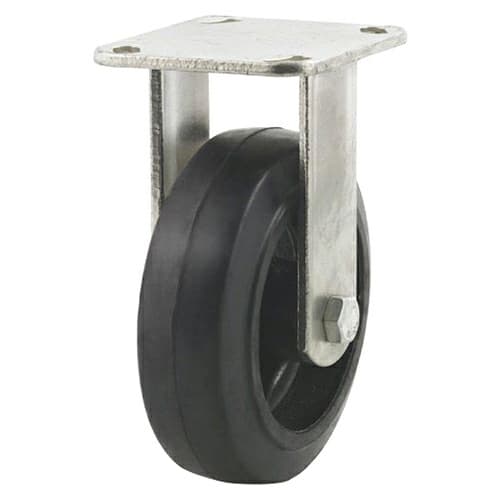 CMH Series Plate Mount Mold-On Rubber Rigid Caster, DH Casters