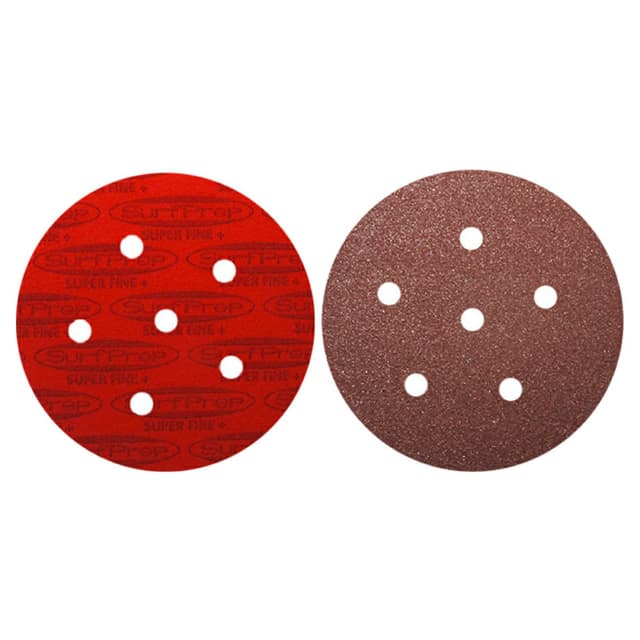 SurfPrep 5" 6-Hole 1/2" Thick Hook and Loop Aluminum Oxide Foam Sanding Discs