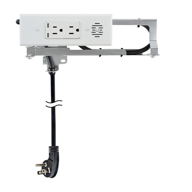 Blade Compact Vanity Outlet, 15 Amp, (2) 65W USB-C & (2) AC, Docking Drawer