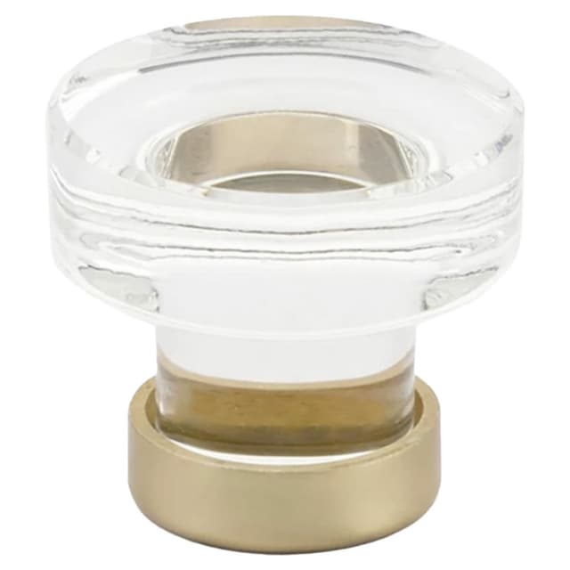 Emtek Grayson Glass Knob, 1-1/4" Diameter, Glass/Polished Brass - 86569US3
