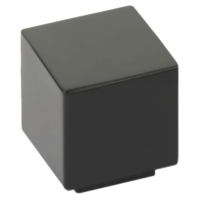 Emtek Modern Rectangular Allerton Knob, 1-1/8" Diameter, Flat Black - 86701US19