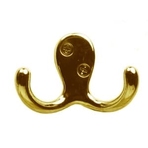 Coat and Hat Hook, 1-3/4 in (44 mm) Length - Polished Brass, Epco | CH202-ZB-2
