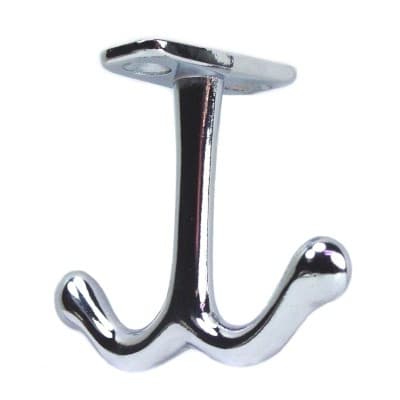 Coat and Hat Hook, 1-3/8 in (35 mm) Length - Polished Chrome, Epco | CH301-ZC-2