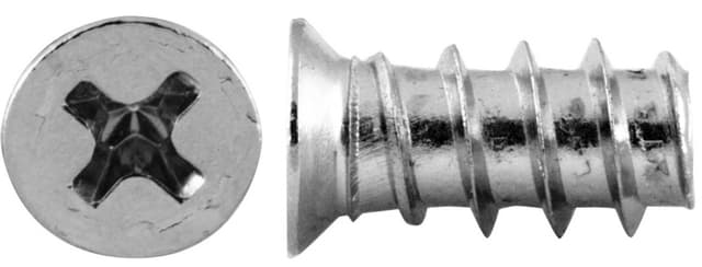 Würth #5 Flat Head Euro Screw Phillips Drive - Blunt Point Coarse Thread Nickel