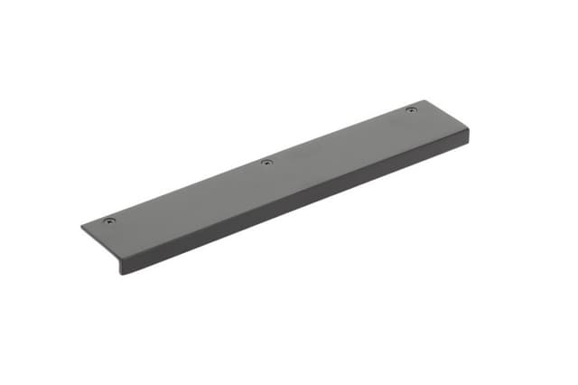 Emtek Sandcast Bronze Rustic Modern Edge Pull, 10-1/2"CC, Flat Black Bronze Patina - 86666FB