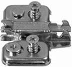 Grass Nexis Wing Mounting Plate, Pre-Mounted Euro Screw, 1-Cam Adjustment