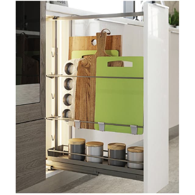 Kessebohmer Dispensa 2-Shelf Bakers Tray with Shelf Pullout Organizer with Soft-Close Slides