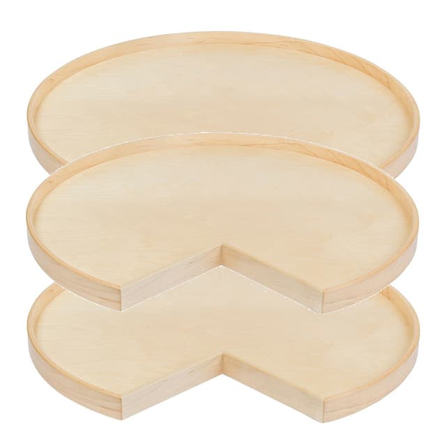 Century Contender Series, Pie Cut Lazy Susan, Pre-Finished, 3-Trays Only