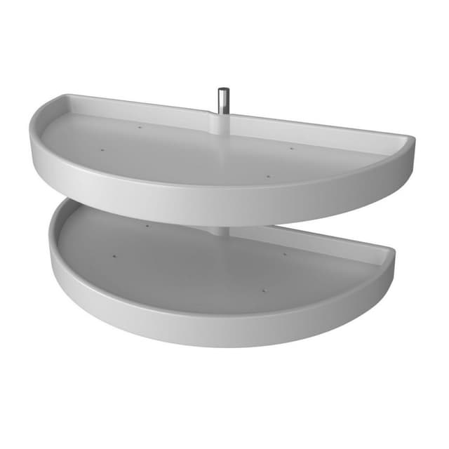 6842 Series Polymer Half Moon 2 Shelf Lazy Susan, Rev-A-Shelf