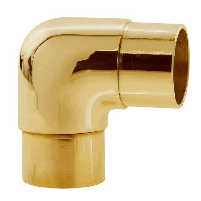 Elbow Fittings For 2" Diameter Rail, Brass, Lavi