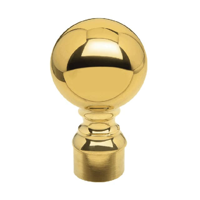 Ball End Fitting For 2" Diameter Rail, Brass, Lavi