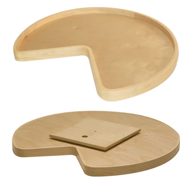 T82 Series Wood Kidney 2 Shelf Lazy Susan, Omega National