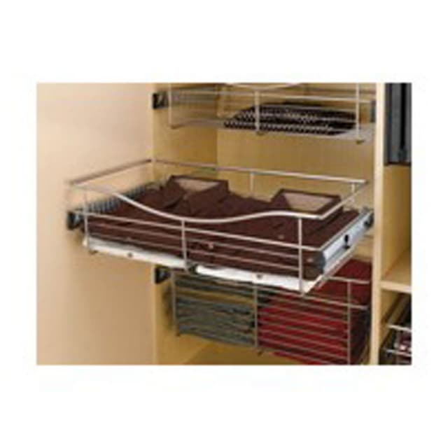 Rev-A-Shelf CB Series 24" Wide Satin Nickel Wire Pullout Baskets