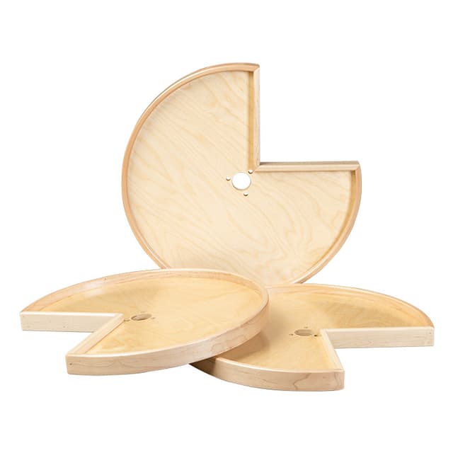 Century Contender Series, Pie Cut Lazy Susan, Pre-Finished, 3-Trays Only