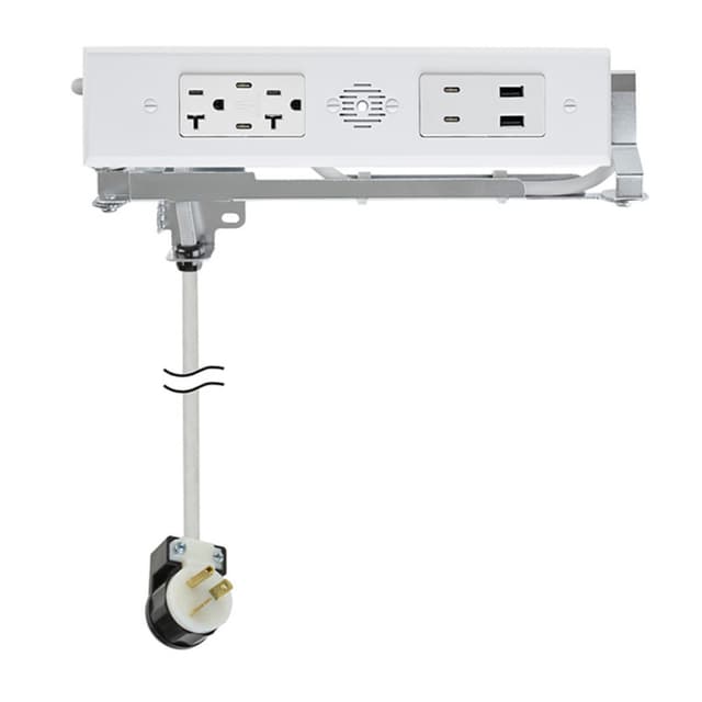 Blade Duo In-Drawer Outlet, 20 Amp, (4) 30W USB-C, (2) USB-A, & (2) AC