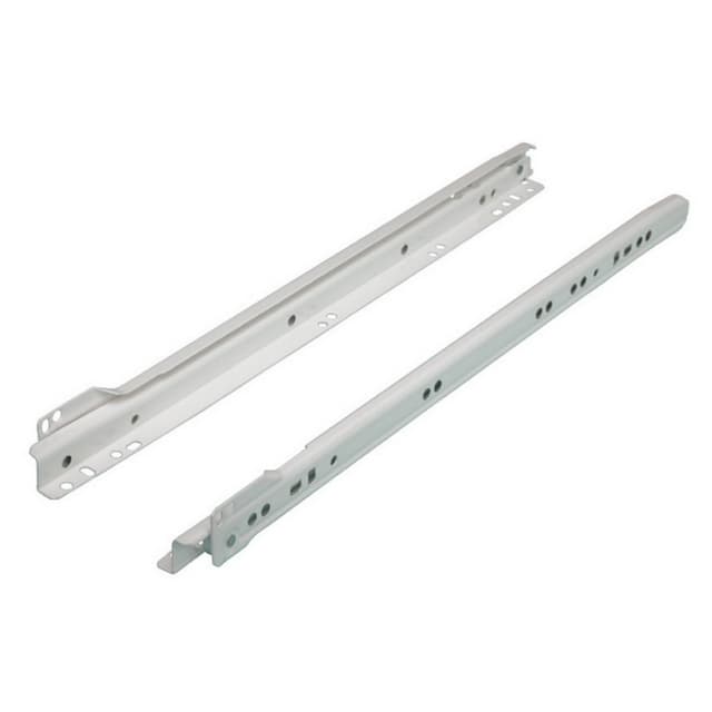 Grass 6610 Series Standard 3/4 Extension White Epoxy Coated Euro Slides Bottom Mount