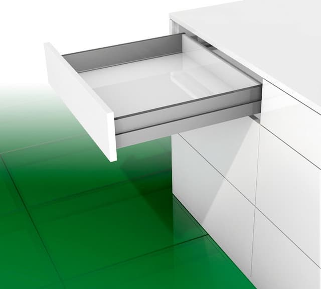 Grass Nova Pro Scala 3-1/2" High, Silver Finish Drawer Member