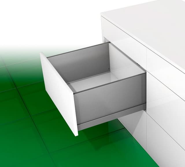 Grass Nova Pro Scala 9-13/16" High, Ice Finish Drawer Member