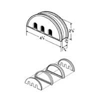 Hardware Concepts Half Moon Four Piece Wire Grommet