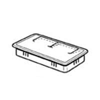 Hardware Concepts 6376 Rectangular Two Piece Plastic Wire Grommet with Edge Hinge